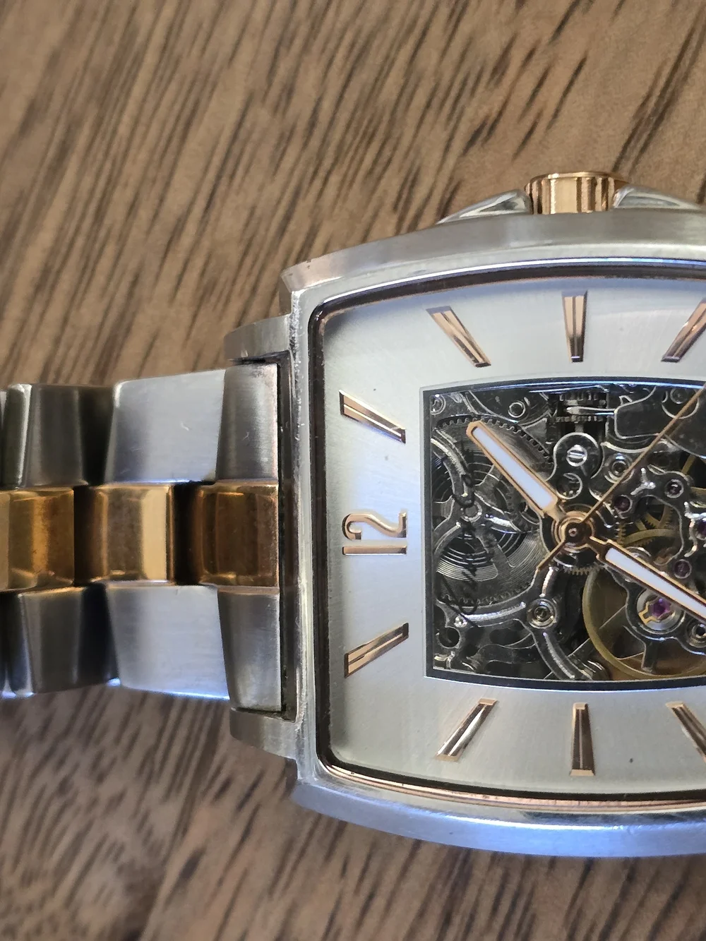 Kenneth Cole New York KC3772 Men's Automatic Bicolour Skeleton Watch.